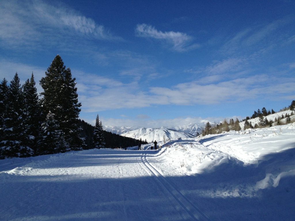 Image of skate skiing trail in Cache Creek
