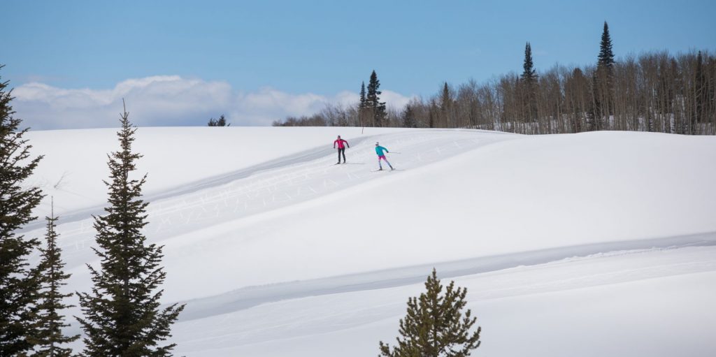 Grand Targhee Nordic Trails - March. Moderate winter season