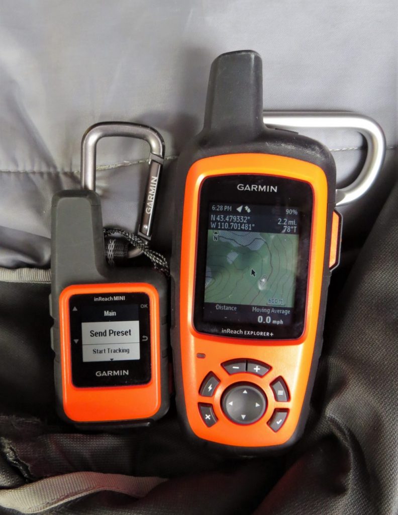 Garmin inReach models -Mini and Explorer