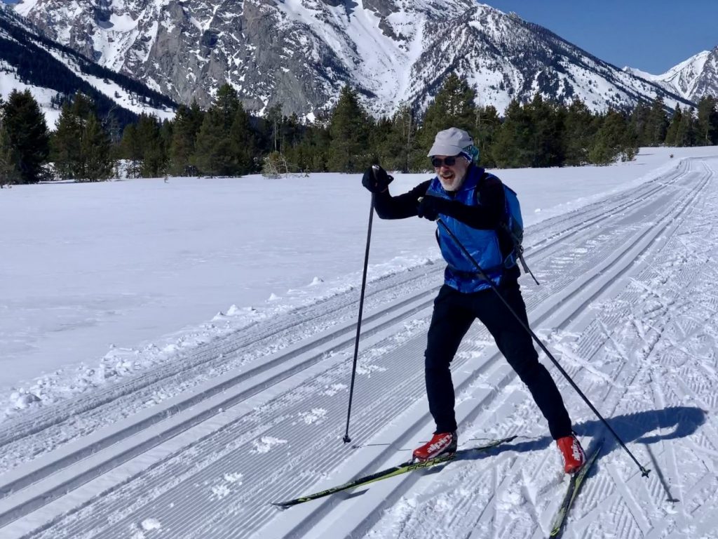 Skate skiing in Grand Teton National  Park near Jenny Lake -Jared Smith