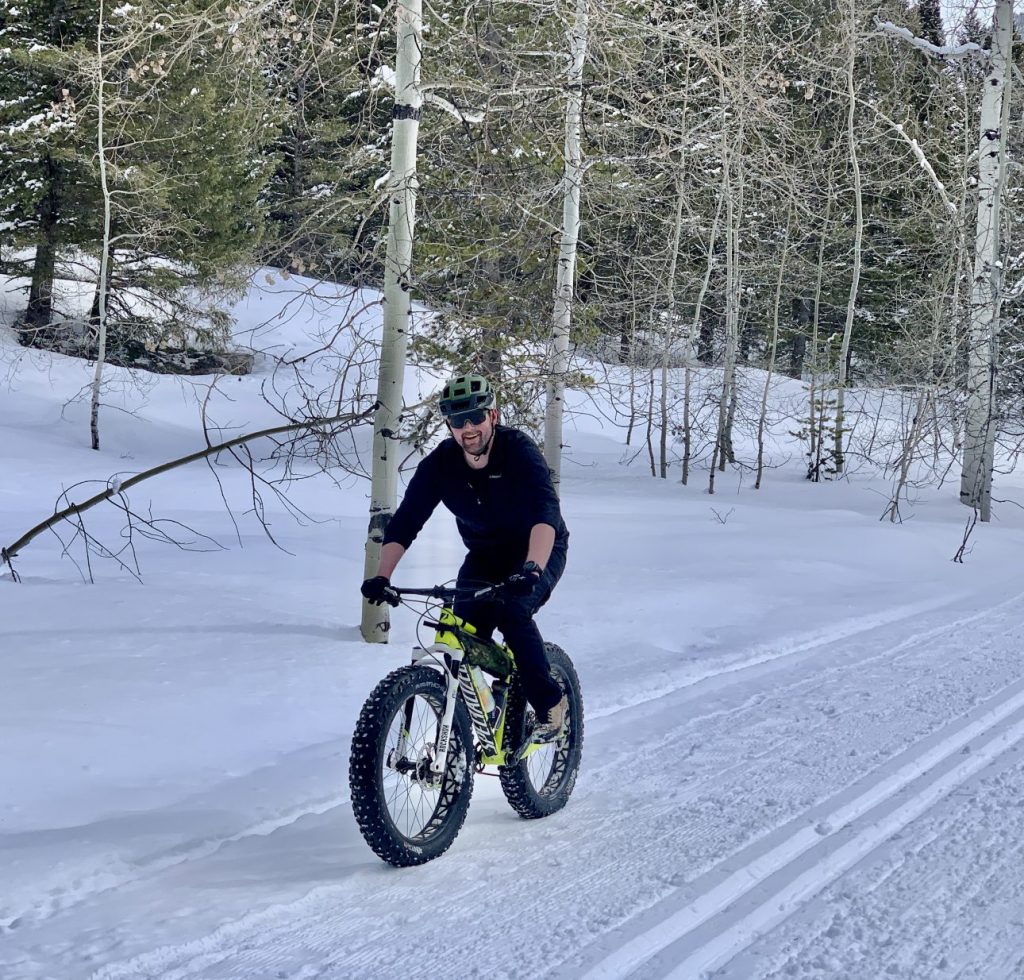 Jackson Hole Nordic - Image of a man fat biking 