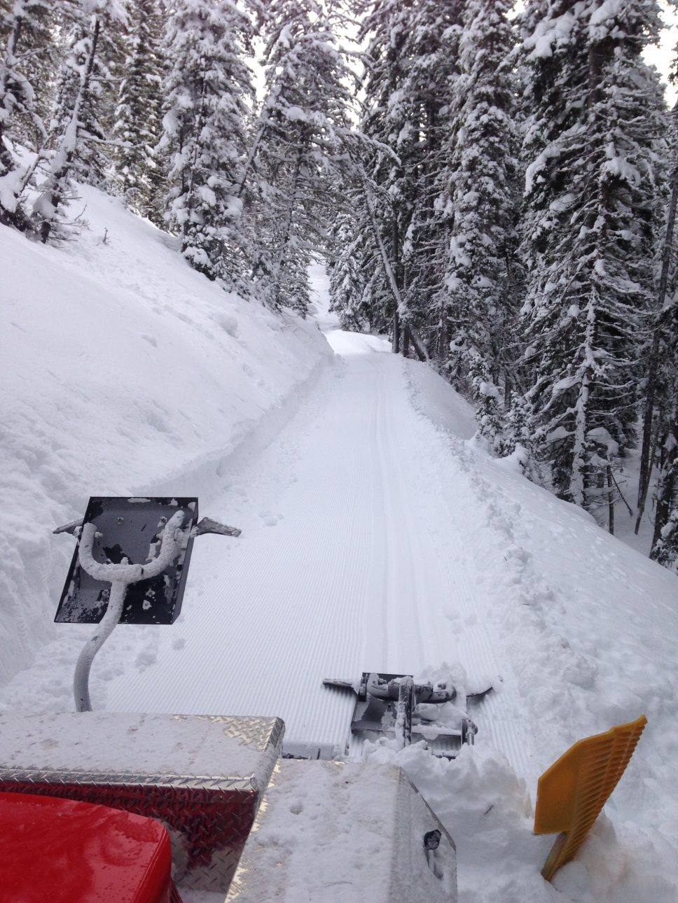 Jackson Hole Nordic - Image of machine grooming cross country ski trails