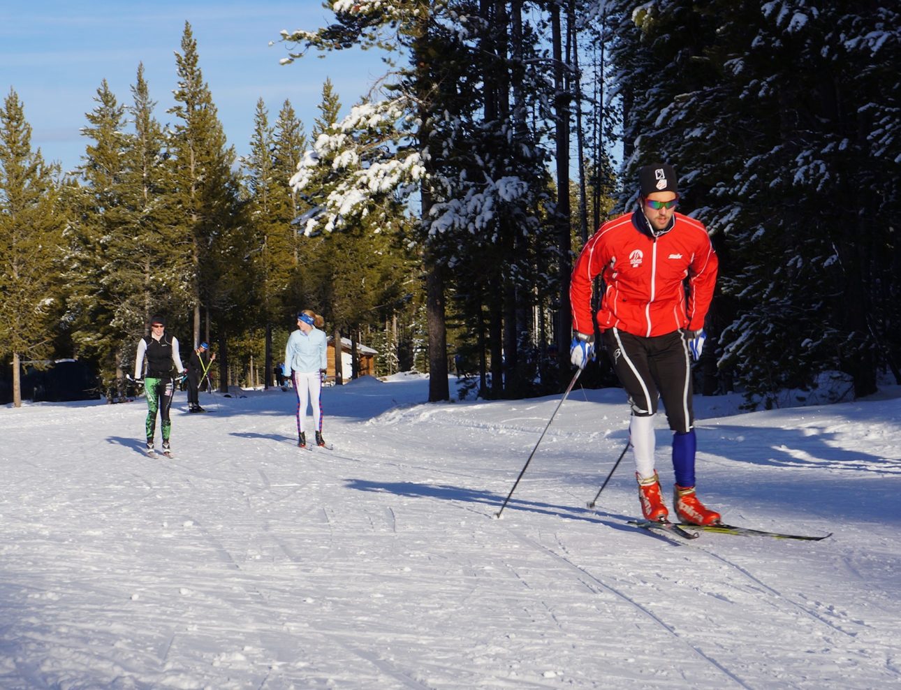 Early Season favorite ski and fat bike trails - image of West Yellowstone nordic skiier