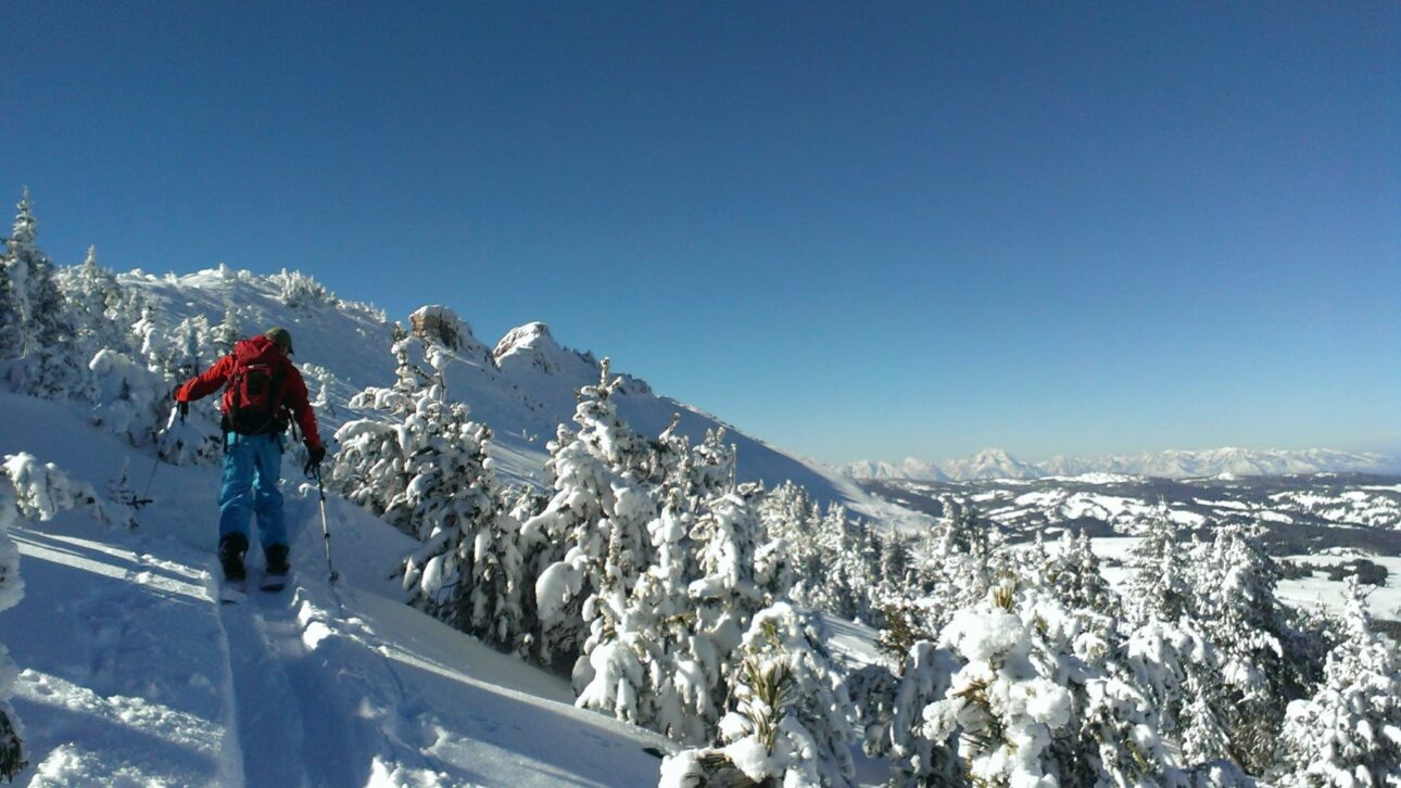 Skiing in the backcountry