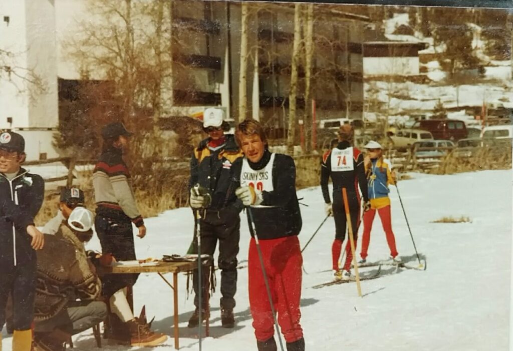 Jim Roscoe, nordic ski luminary, as a young adult skiier
