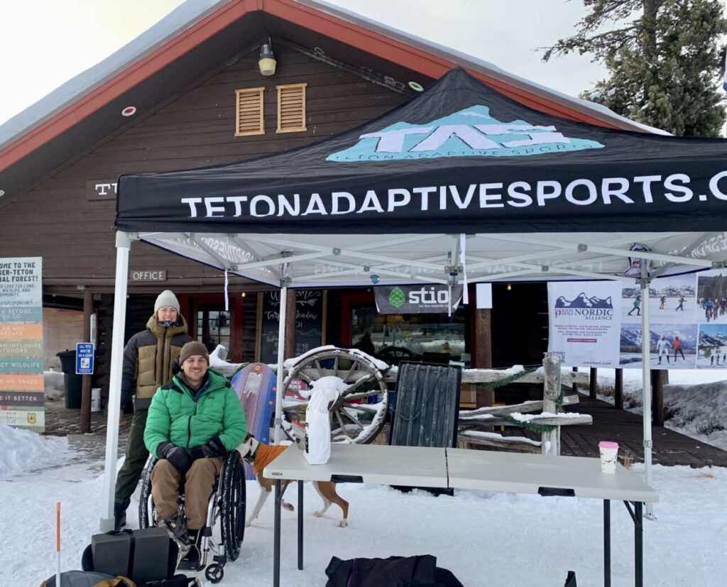 Teton Adaptive Sports tent at Turpin Meadow Ranch Annual Free Ski Day