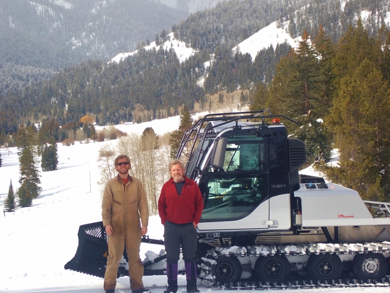 We're grateful for groomed winter trails, thanks to groomers like Steven and Gannet