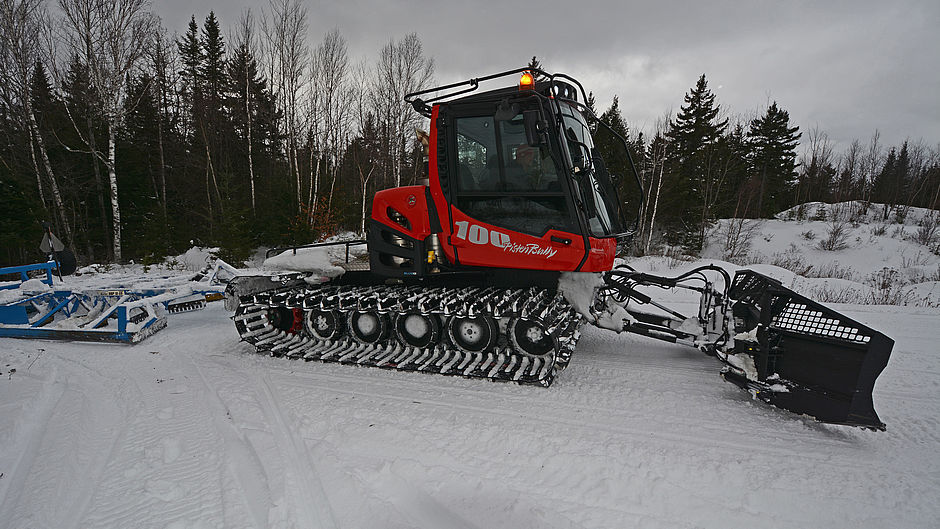 A new Pistenbully 100 snowcat