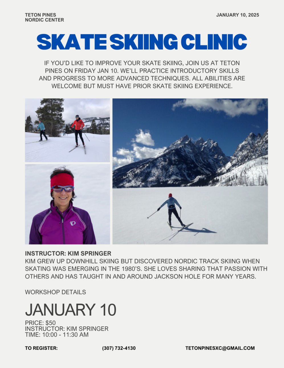 Teton Pines - Skate Skiing Clinic