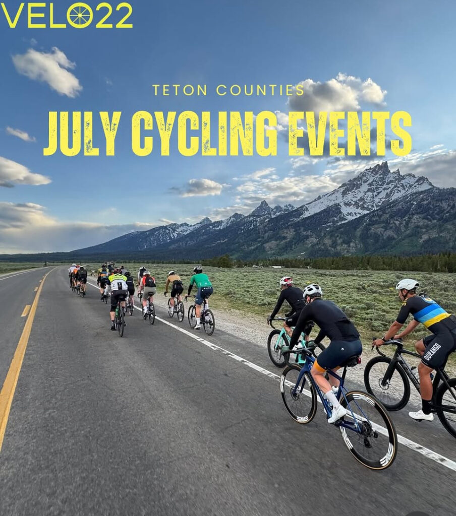 Road cyclists in Grand Teton National Park