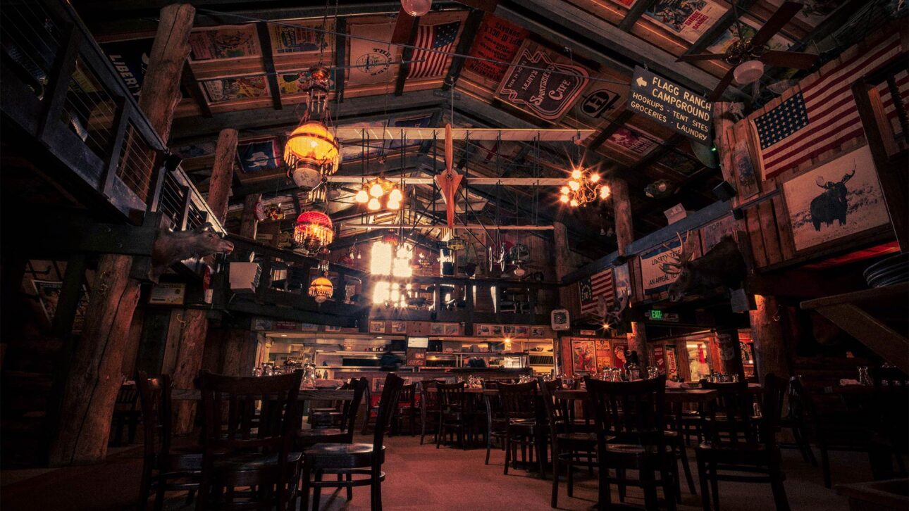 2 Perfect Days - Winter Trails Adventure. Inside the Mangy Moose Restaurant