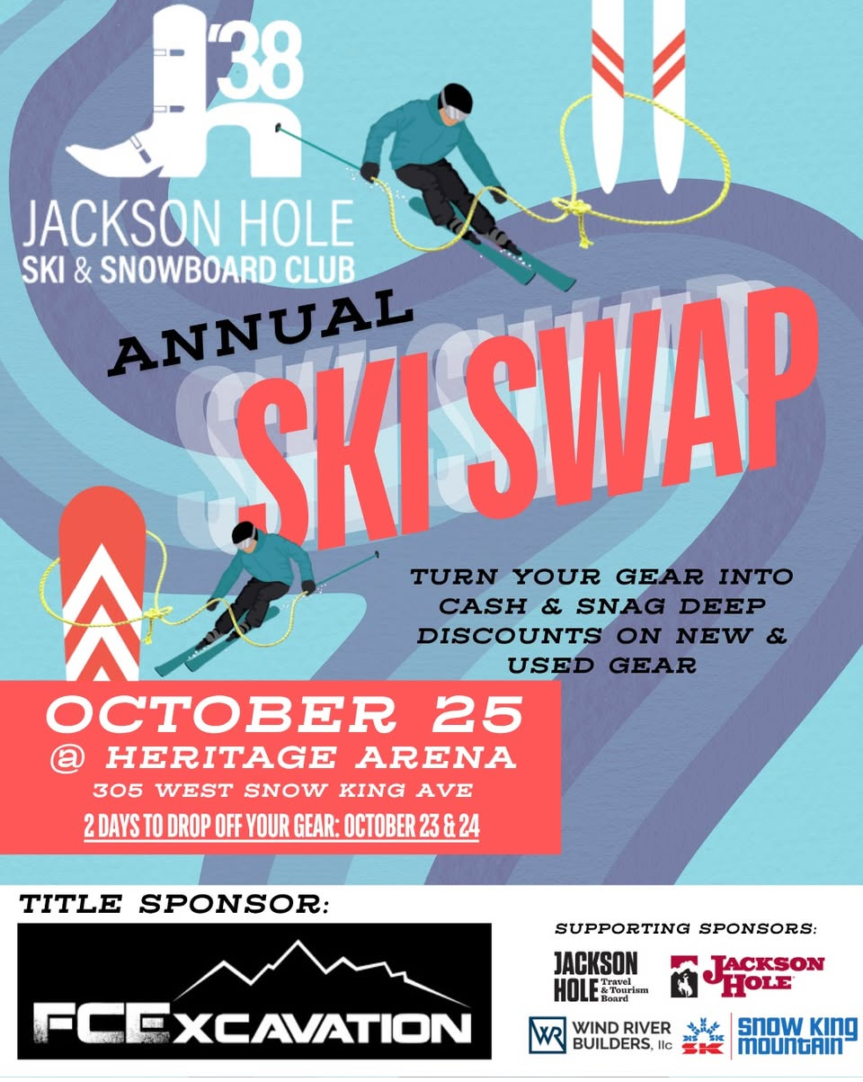 ski swap poster with place and date