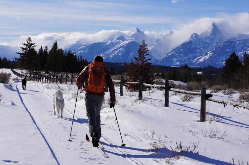 Nordic Tour looking out to the Tetons