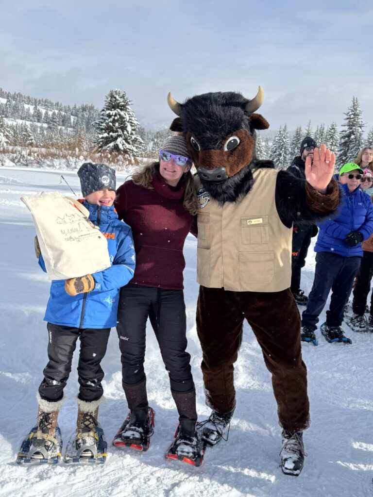 photo of two snowshoers and bison ant annual event