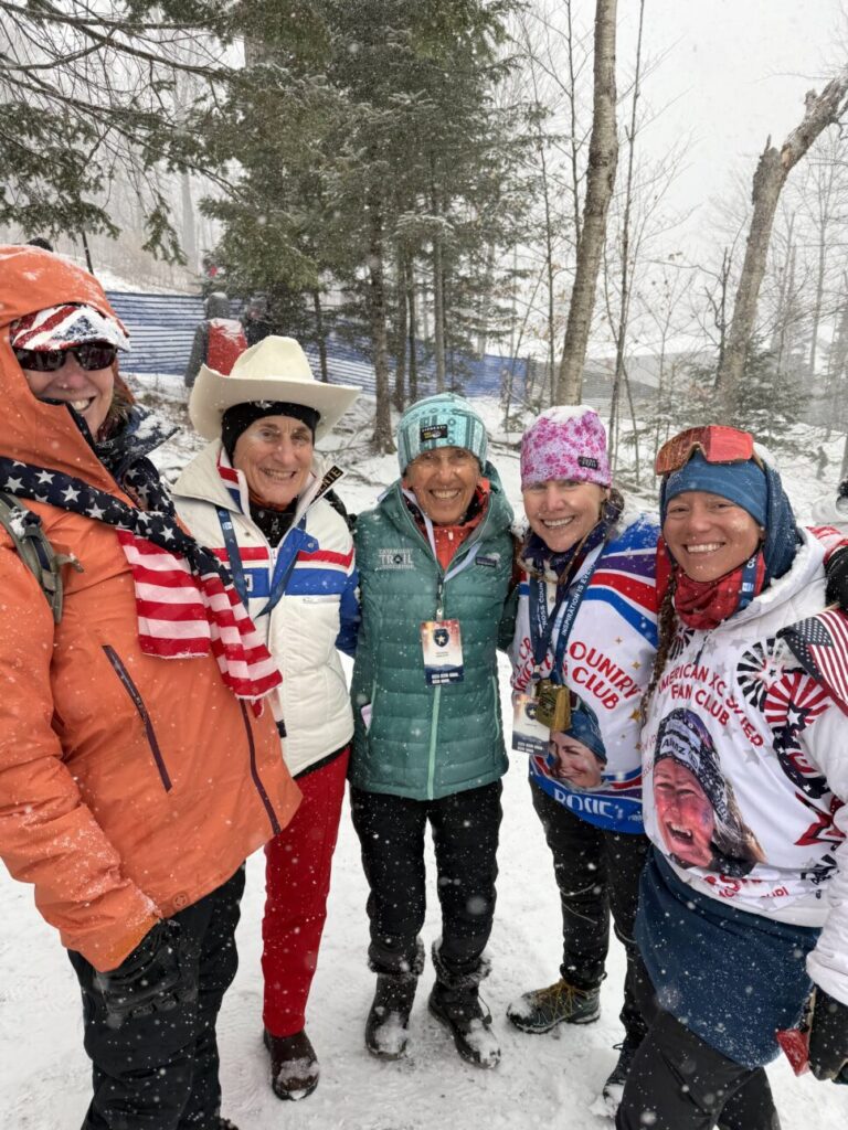 Elee D meeting cross country ski community folks at world cup races